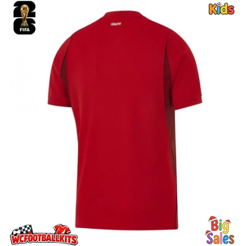 Turkey Replica Home Stadium Kit for Kids World Cup 2026 Short Sleeve (+ pants)